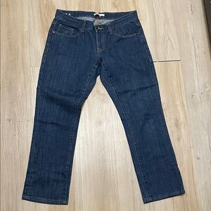 CAbi Women's Boyfriend Jeans in Dark Blue